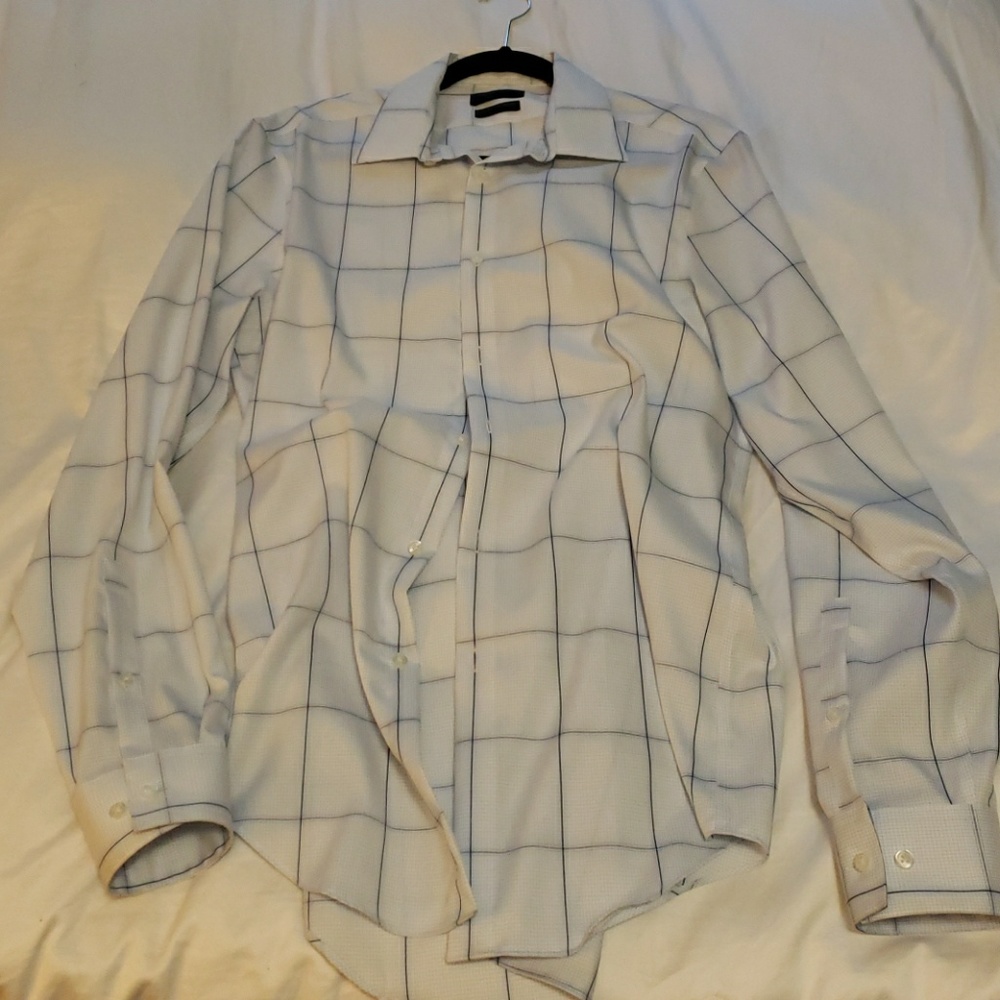 CALVIN KLEIN square pattern dress shirt - 15.5